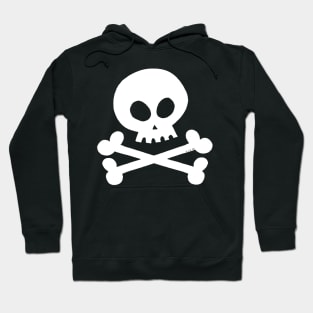 cool white skull crossbones Hoodie